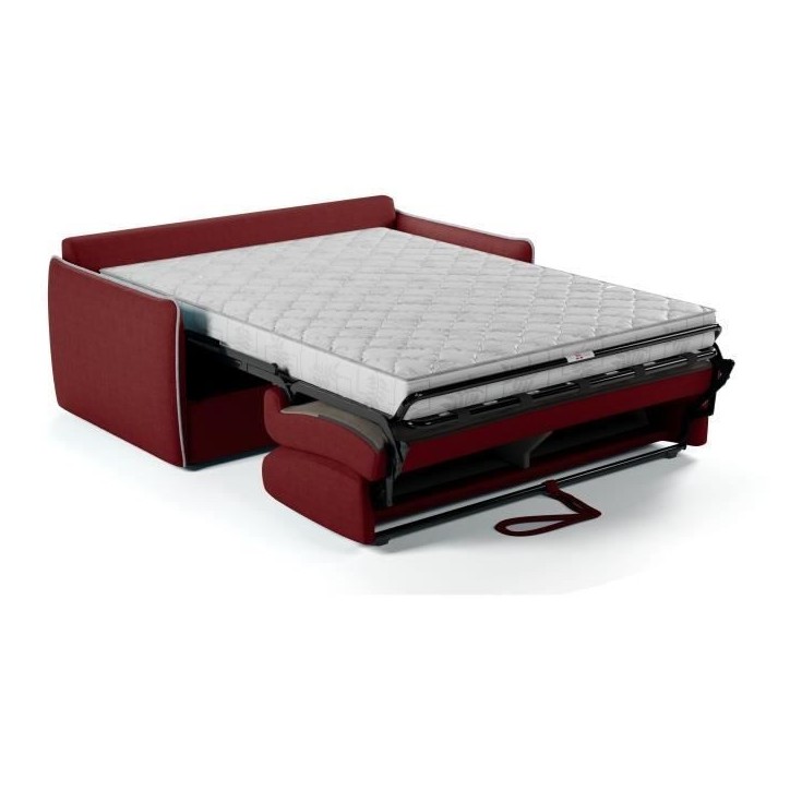 Canapé convertible express - AGATHE - Tissu Rouge - matelas 14cm - 175 x 100 x 87 cm Canapé convertible express - AGATHE - Tissu Rouge - matelas 14cm - 175 x 100 x 87 cm