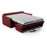 Canapé convertible express - AGATHE - Tissu Rouge - matelas 14cm - 17