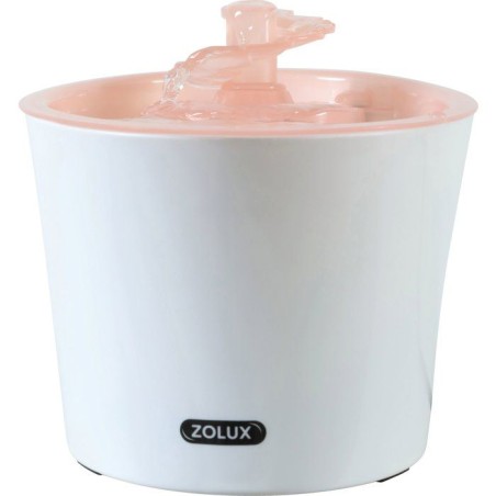 Fontaine a eau - ZOLUX - Calypso pour chat et chien - 3 L - Avec 2 filtres inclus - Rose