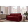 Canapé convertible express - AGATHE - Tissu Rouge - matelas 14cm - 17