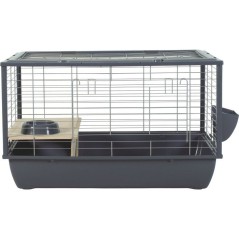 ZOLUX Cage grillagée cochon d'inde et rongeur Néolife - 80 x 52,5 x 48 cm - Gris