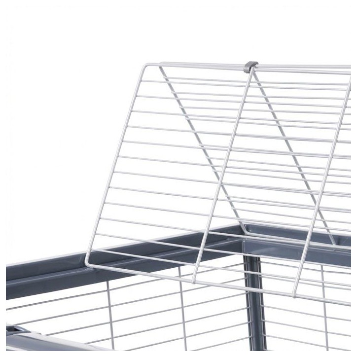 ZOLUX Cage grillagée cochon d'inde et rongeur Néolife - 80 x 52,5 x 48 cm - Gris ZOLUX Cage grillagée cochon d'inde et rongeur Néolife - 80 x 52,5 x 48 cm - Gris