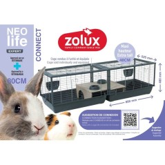 ZOLUX Cage grillagée cochon d'inde et rongeur Néolife - 80 x 52,5 x
