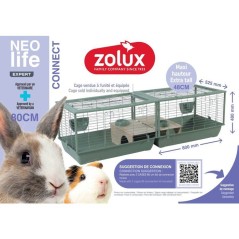 ZOLUX Cage grillagée cochon d'inde et rongeur Néolife - 80 x 52,5 x