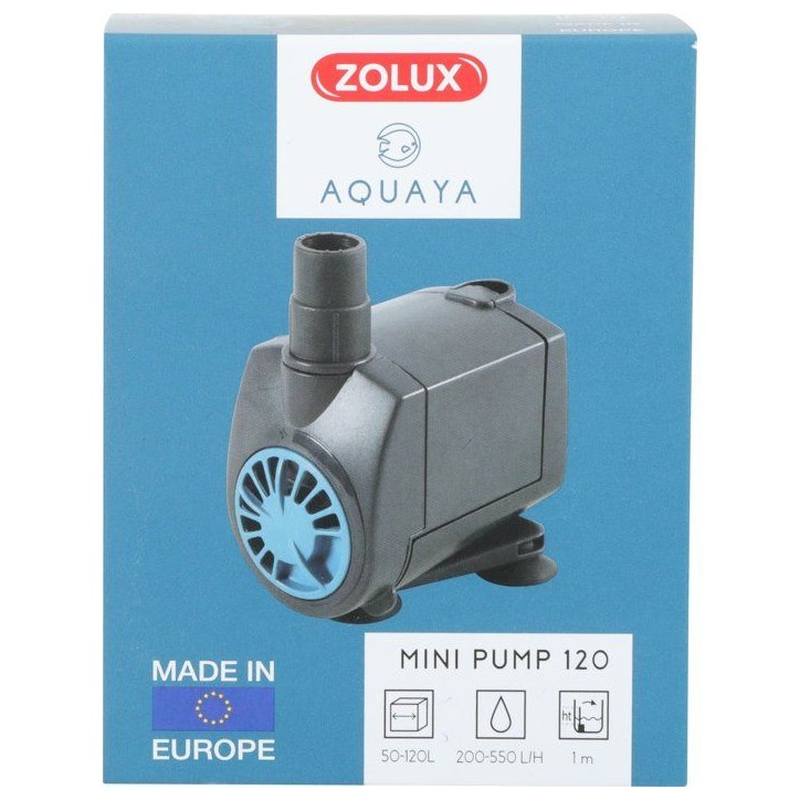 Mini pompe a eau aquarium - ZOLUX - 7 W - Débit réglable de 220 a 550 L/H - Pour aquarium jusqu'a 80 a 120 L Mini pompe a eau aquarium - ZOLUX - 7 W - Débit réglable de 220 a 550 L/H - Pour aquarium jusqu'a 80 a 120 L