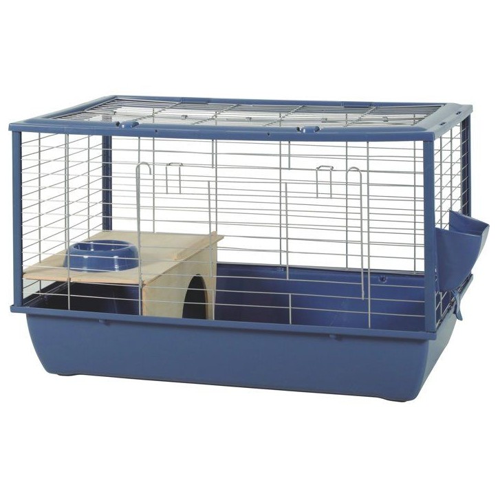 ZOLUX Cage grillagée cochon d'inde et rongeur Néolife - 80 x 52,5 x 48 cm - Bleu ZOLUX Cage grillagée cochon d'inde et rongeur Néolife - 80 x 52,5 x 48 cm - Bleu