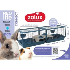 ZOLUX Cage grillagée cochon d'inde et rongeur Néolife - 80 x 52,5 x