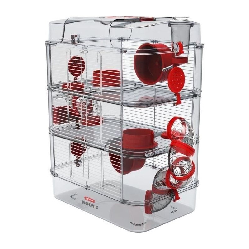 Cage sur 3 étages ZOLUX - Rody3 trio - Pour hamsters, souris et gerbi