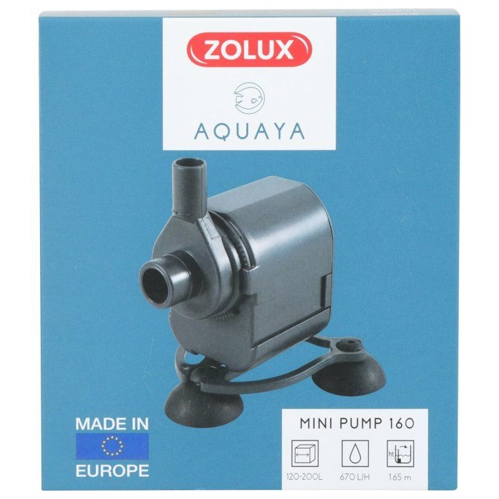 Mini pompe a eau aquarium - ZOLUX - 7,5 W - Débit réglable de 670 L/H - Buse refoulement rotative - Pour aquarium de 120 a 160 Mini pompe a eau aquarium - ZOLUX - 7,5 W - Débit réglable de 670 L/H - Buse refoulement rotative - Pour aquarium de 120 a 160