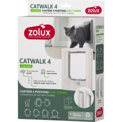 Chatiere 4 positions avec tunnel - ZOLUX - L20 x H25 cm - Pour porte b