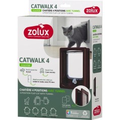 Chatiere 4 positions avec tunnel - ZOLUX - L20 x H25 cm - Pour porte b