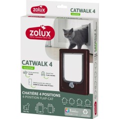 Chatiere 4 positions - ZOLUX - L20 x H25 cm - Pour porte bois, PVC, m
