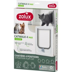 Chatiere 4 positions pour gros chat et petit chien - ZOLUX - L24 x H32