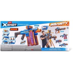 Blaster motorisé - ZURU - X-SHOT Clip Blaster - 4 chargeurs - Portée