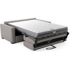 Canapé convertible express JOHN - 3 places - Tissu gris - 190 x 100 x