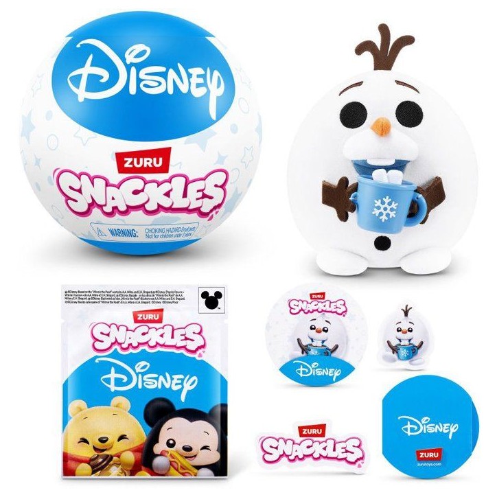 Capsule surprise - Peluche - ZURU - Snackles Disney - Modele aléatoire -13 cm - Des 3 ans Capsule surprise - Peluche - ZURU - Snackles Disney - Modele aléatoire -13 cm - Des 3 ans