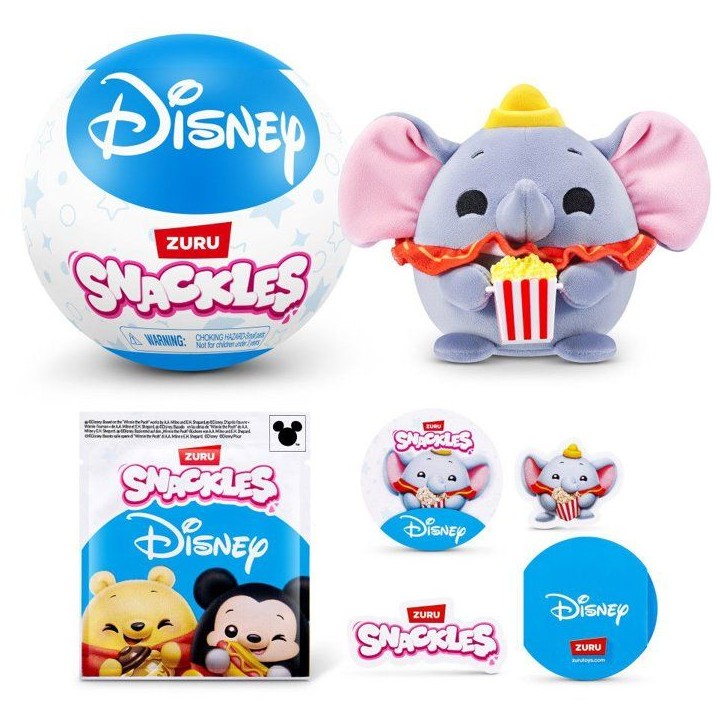 Capsule surprise - Peluche - ZURU - Snackles Disney - Modele aléatoire -13 cm - Des 3 ans Capsule surprise - Peluche - ZURU - Snackles Disney - Modele aléatoire -13 cm - Des 3 ans