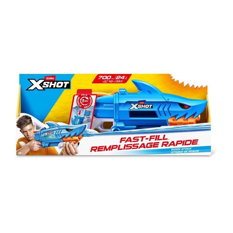 Pistolet a eau - ZURU XSHOT - Water Fast-Fill Skark blaster - Des 5 an