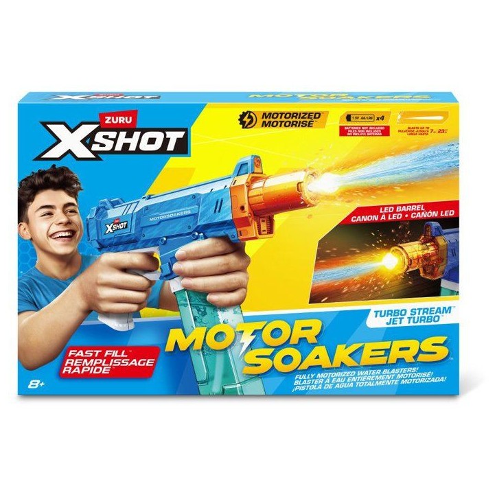 Pistolet a eau - ZURU XSHOT - Fast-Fill Motor Soaker Motorized pistol - Des 8 ans Pistolet a eau - ZURU XSHOT - Fast-Fill Motor Soaker Motorized pistol - Des 8 ans