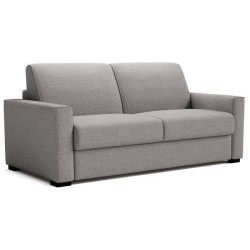 Canapé convertible express JOHN - 3 places - Tissu gris - 190 x 100 x