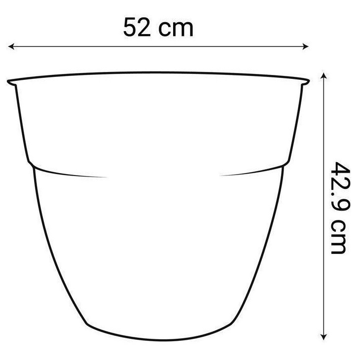 Pot de fleurs Rond - Ø 50 cm - EDA - OSAKA - 56,8 L - Intérieur/Extérieur - Ø 52 x H. 42,9 cm - Orange Terre Battue Pot de fleurs Rond - Ø 50 cm - EDA - OSAKA - 56,8 L - Intérieur/Extérieur - Ø 52 x H. 42,9 cm - Orange Terre Battue