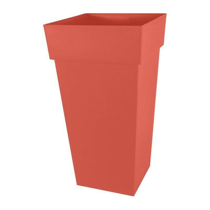 Pot de fleurs XXL carré - Toscane - EDA - 44 x 44 x H. 80 cm - Intér