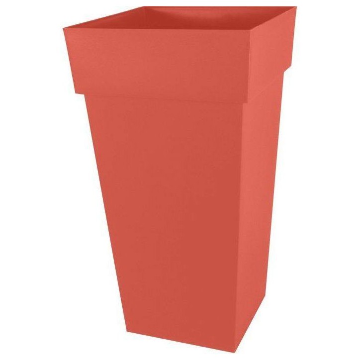 Pot de fleurs XXL carré - Toscane - EDA - 44 x 44 x H. 80 cm - Intérieur / Extérieur - 98 L - Orange Terre Battue Pot de fleurs XXL carré - Toscane - EDA - 44 x 44 x H. 80 cm - Intérieur / Extérieur - 98 L - Orange Terre Battue