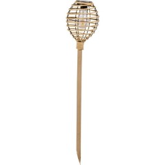 Torche solaire - SMART SOLAR - Lumina Faux Rottin - Naturel - H70 cm
