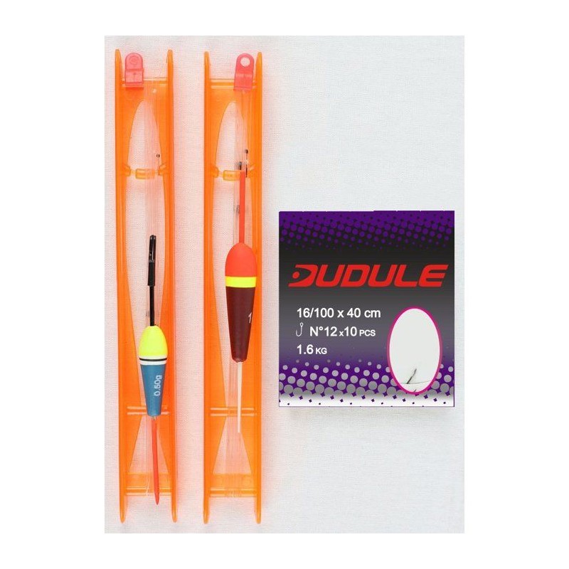Lot lignes montées - DUDULE - 2 lignes - pochette hameçons