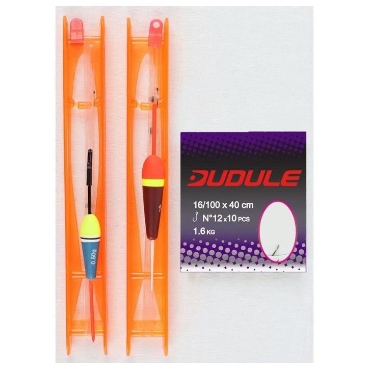 Lot lignes montées - DUDULE - 2 lignes - pochette hameçons