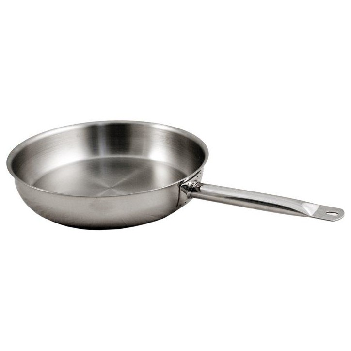 Poele - BAUMALU - Ligne Professionnelle 28 - Inox - Large diametre - Haute résistance
