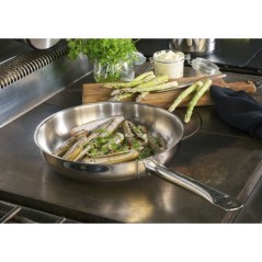 Poele - BAUMALU - Ligne Professionnelle 28 - Inox - Large diametre - H