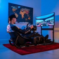 Support d'écran - OPLITE - NitroKart Monitor Stand V2 - Noir - Réglable - Stable - Immersion renforcée