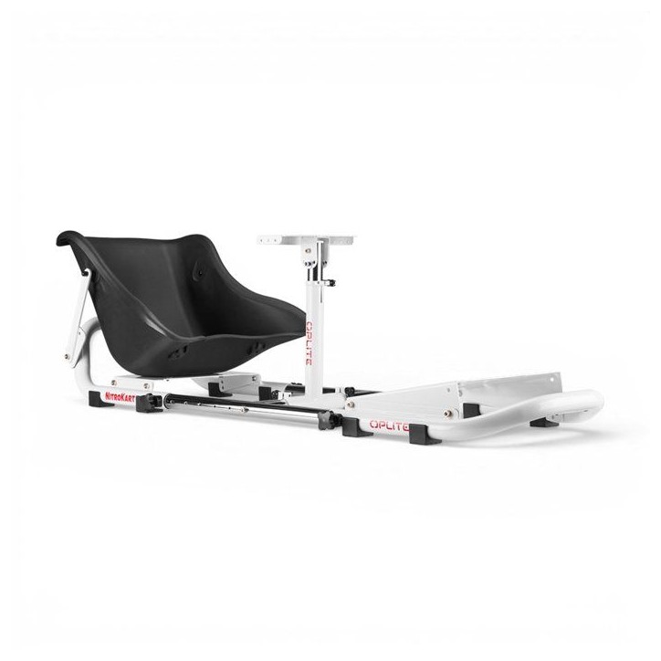 Cockpit de simulation racing - OPLITE - NitroKart V2 - Blanc - Ergonomique - Réglable - Immersion totale