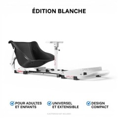 Cockpit de simulation racing - OPLITE - NitroKart V2 - Blanc - Ergonom