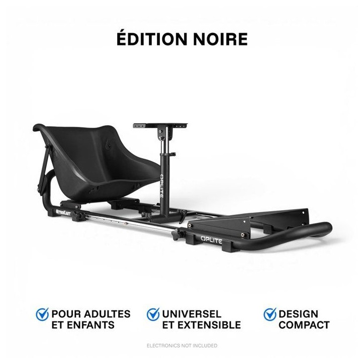 Cockpit de simulation racing - OPLITE - NitroKart V2 - Noir - Ergonomique - Réglable - Immersion totale