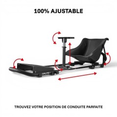 Cockpit de simulation racing - OPLITE - NitroKart V2 - Noir - Ergonomi