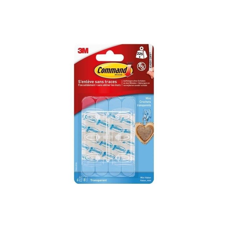 3M COMMAND Mini crochet clear - Transparent