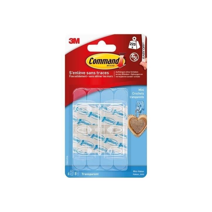 3M COMMAND Mini crochet clear - Transparent 3M COMMAND Mini crochet clear - Transparent