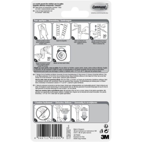 3M COMMAND Mini crochet clear - Transparent