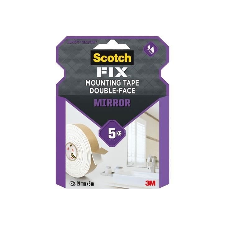 3M Ruban adhésif double face miroir - 1,5mx19mm 3M Ruban adhésif double face miroir - 1,5mx19mm