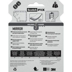 3M Ruban adhésif double face miroir - 1,5mx19mm