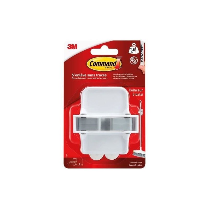 3M Crochet Plastique Coinceur - Blanc