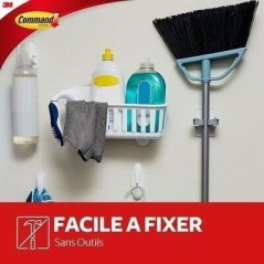 3M Crochet Plastique Coinceur - Blanc