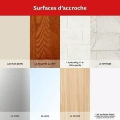 3M Crochet Plastique Coinceur - Blanc