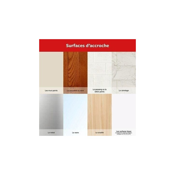 3M Crochet Plastique Coinceur - Blanc