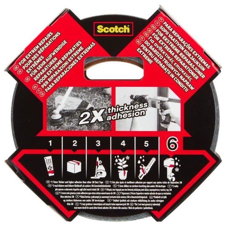 3M Toile de Réparation Extremium Ultra - Noir - 25mx48mm