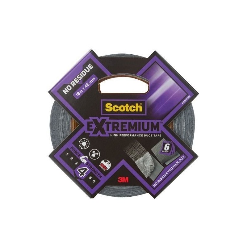 3M Toile de Réparation Extremium No Residue - Gris - 18mx48mm