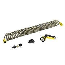 Set spirale d'arrosage - KÄRCHER - 10m - Pistolet multifonction - Rac
