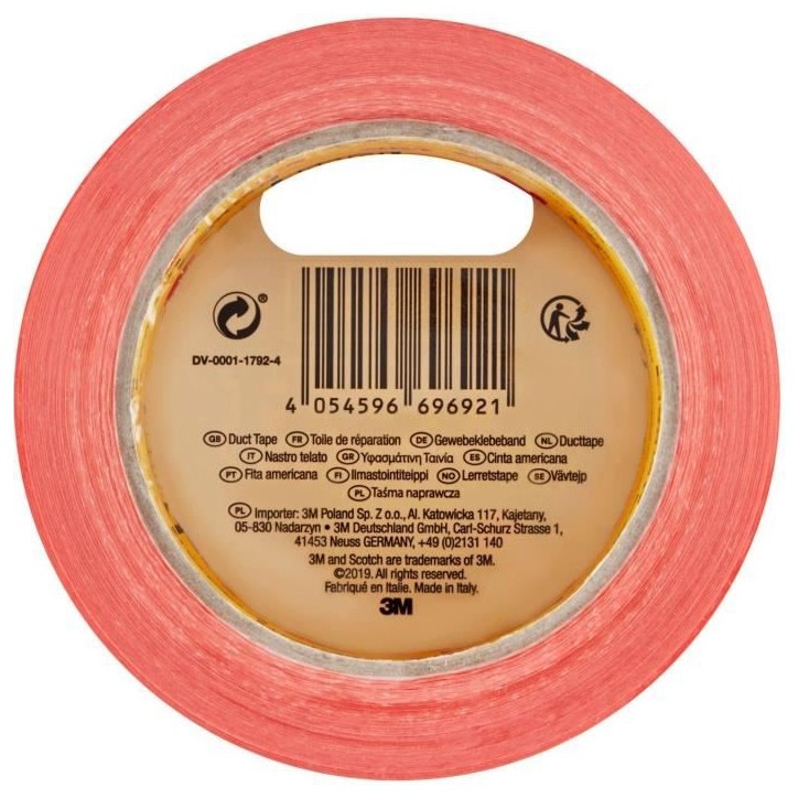 3M Toile de Réparation Universal High Visibility - Orange - 25mx48mm 3M Toile de Réparation Universal High Visibility - Orange - 25mx48mm